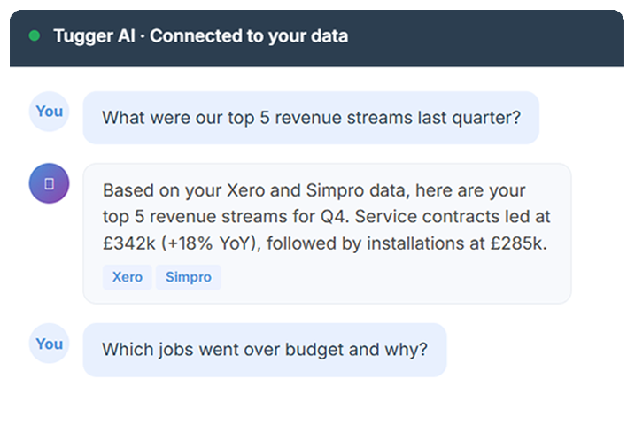 AI Insights chat interface